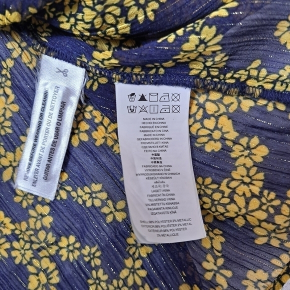 MICHAEL Kors Navy & Gold Hoho Top - Picture 8 of 10